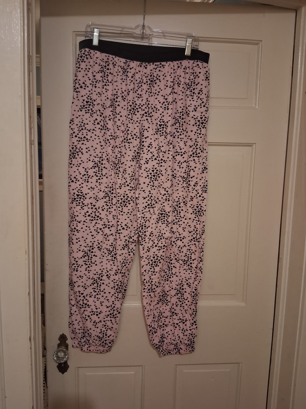 Victoria's Secret Pink Heart Flannel Pajama Pants Size Large